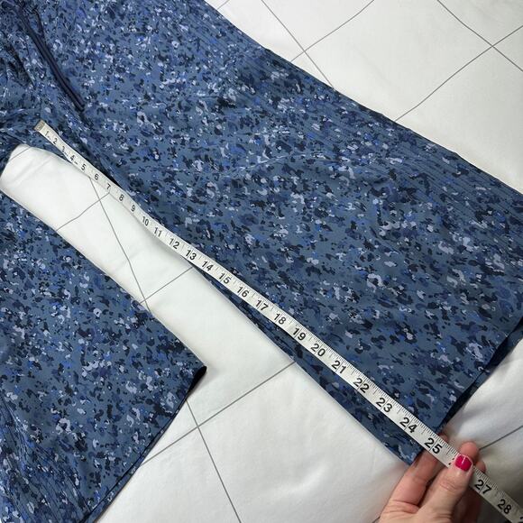 Athleta Pants Womens 2 Blue Avenue Wide Leg Crop Granite Speckle Pull On Travel - Picture 11 of 13